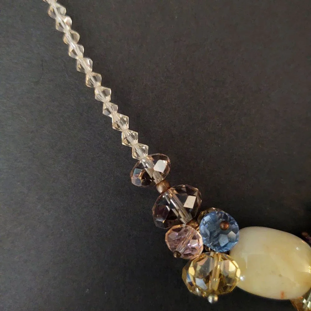 Crystal and stone necklace